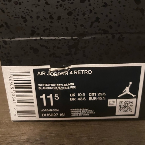 Air Jordan 4 Retro ‘Red Cement’ Size 11.5 - Picture 11 of 11